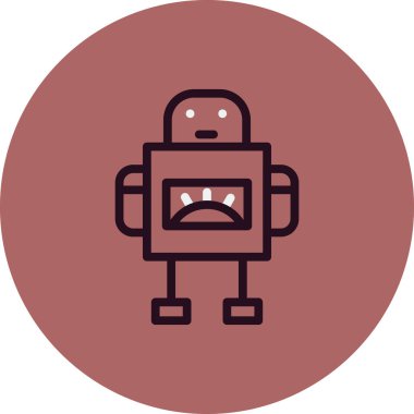 robot ikon vektör illüstrasyonu