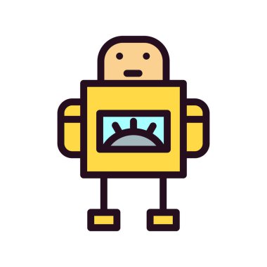 robot ikon vektör illüstrasyonu