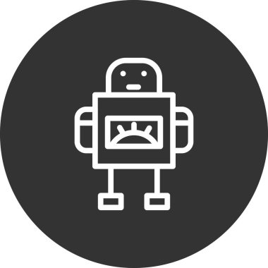 robot ikon vektör illüstrasyonu