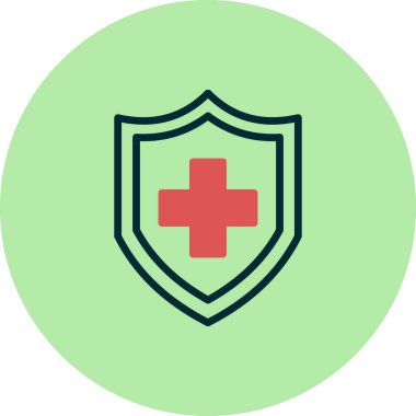 kalkan vektör çizim çizgisi simgesi