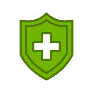 kalkan vektör çizim çizgisi simgesi