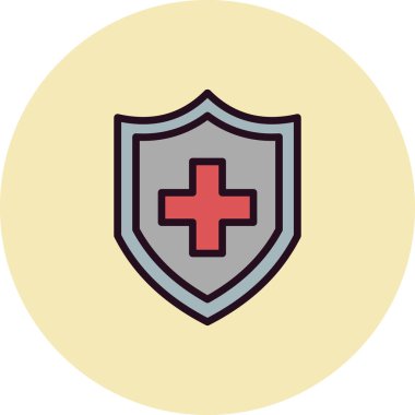 kalkan vektör çizim çizgisi simgesi