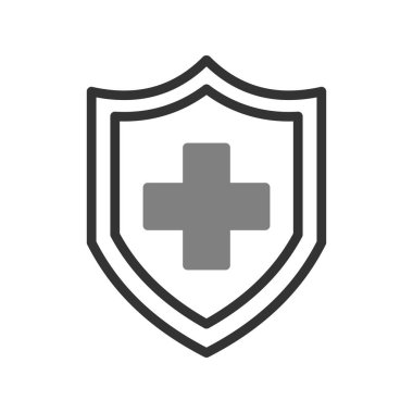 kalkan vektör çizim çizgisi simgesi