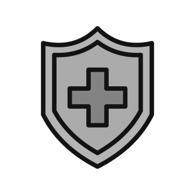 kalkan vektör çizim çizgisi simgesi