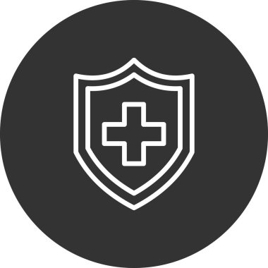 kalkan vektör çizim çizgisi simgesi