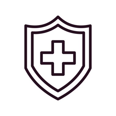 kalkan vektör çizim çizgisi simgesi