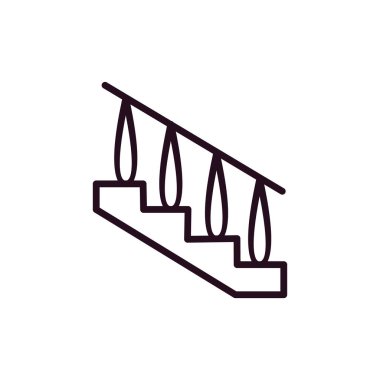 merdiven web simgesi. Vektör çizim