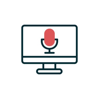  Ses kaydedici vektör illüstrasyonu