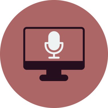  Ses kaydedici vektör illüstrasyonu