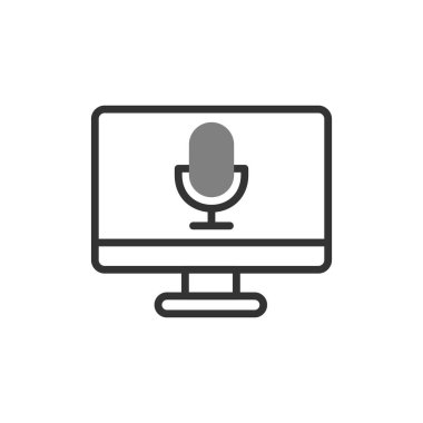  Ses kaydedici vektör illüstrasyonu