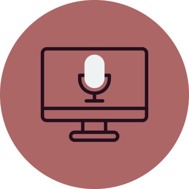  Ses kaydedici vektör illüstrasyonu