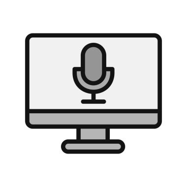  Ses kaydedici vektör illüstrasyonu