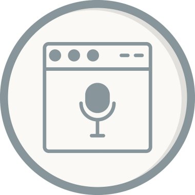 Basit web arayüzü simgesi, vektör illüstrasyonu