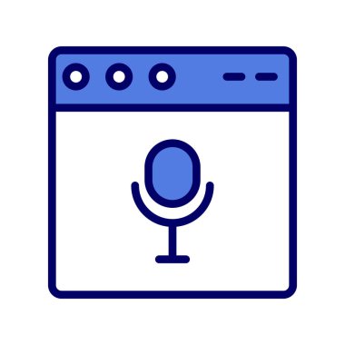 Basit web arayüzü simgesi, vektör illüstrasyonu