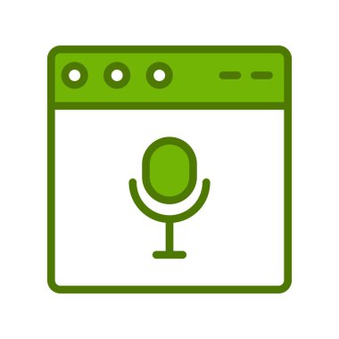 Basit web arayüzü simgesi, vektör illüstrasyonu