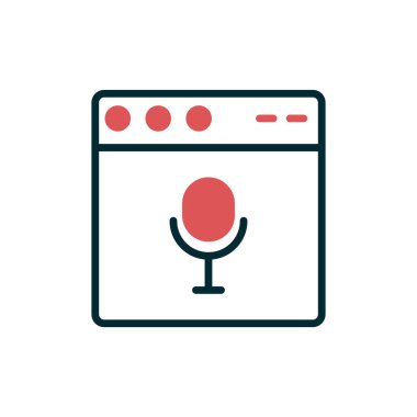 Basit web arayüzü simgesi, vektör illüstrasyonu