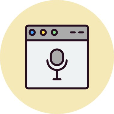 Basit web arayüzü simgesi, vektör illüstrasyonu