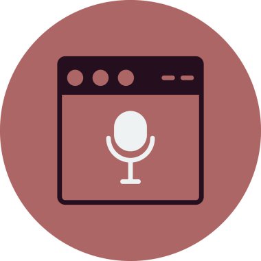 Basit web arayüzü simgesi, vektör illüstrasyonu