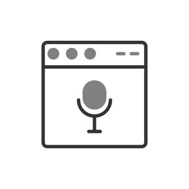 Basit web arayüzü simgesi, vektör illüstrasyonu