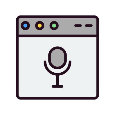 Basit web arayüzü simgesi, vektör illüstrasyonu