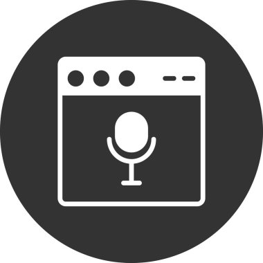 Basit web arayüzü simgesi, vektör illüstrasyonu