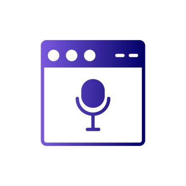 Basit web arayüzü simgesi, vektör illüstrasyonu