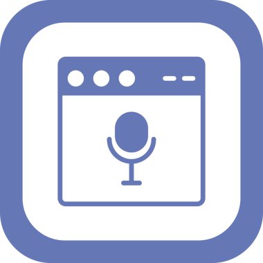 Basit web arayüzü simgesi, vektör illüstrasyonu