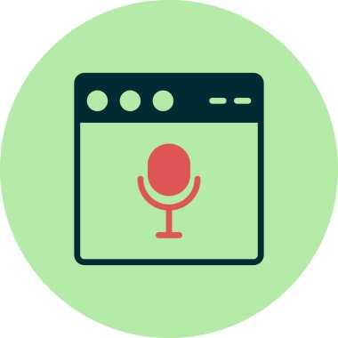 Basit web arayüzü simgesi, vektör illüstrasyonu