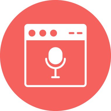 Basit web arayüzü simgesi, vektör illüstrasyonu