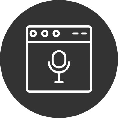 Basit web arayüzü simgesi, vektör illüstrasyonu