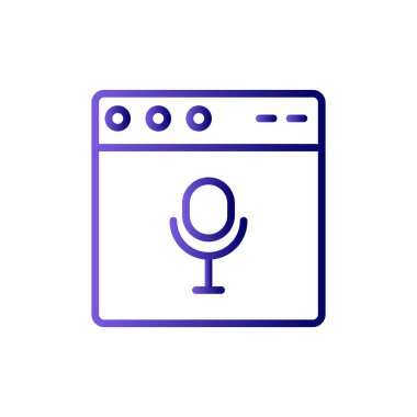 Basit web arayüzü simgesi, vektör illüstrasyonu