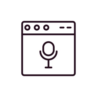 Basit web arayüzü simgesi, vektör illüstrasyonu