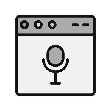 Basit web arayüzü simgesi, vektör illüstrasyonu