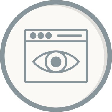 Basit web arayüzü simgesi, vektör illüstrasyonu