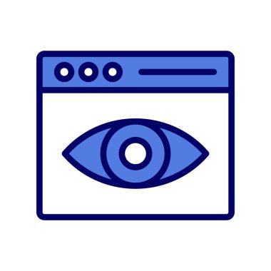 Basit web arayüzü simgesi, vektör illüstrasyonu