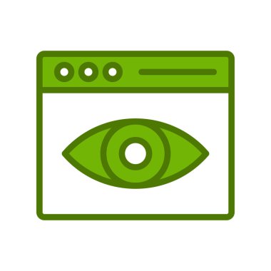 Basit web arayüzü simgesi, vektör illüstrasyonu