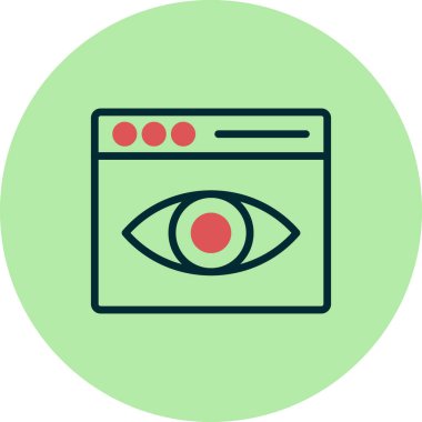 Basit web arayüzü simgesi, vektör illüstrasyonu