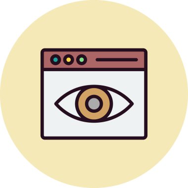 Basit web arayüzü simgesi, vektör illüstrasyonu