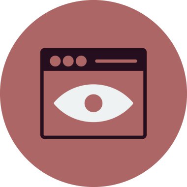 Basit web arayüzü simgesi, vektör illüstrasyonu