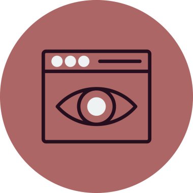 Basit web arayüzü simgesi, vektör illüstrasyonu