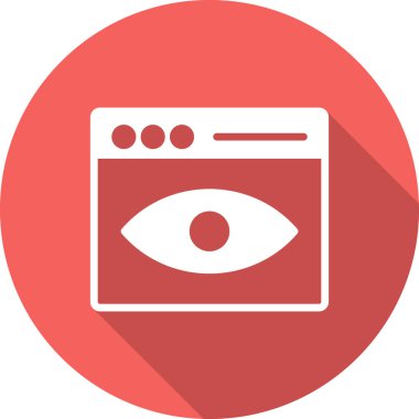 Basit web arayüzü simgesi, vektör illüstrasyonu