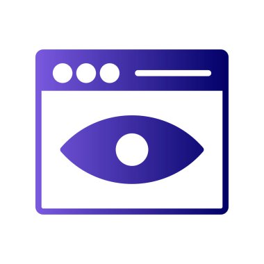 Basit web arayüzü simgesi, vektör illüstrasyonu