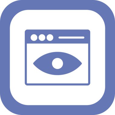 Basit web arayüzü simgesi, vektör illüstrasyonu