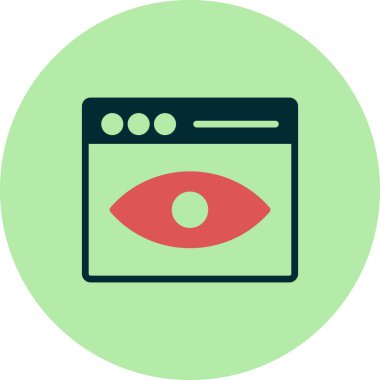 Basit web arayüzü simgesi, vektör illüstrasyonu