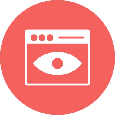 Basit web arayüzü simgesi, vektör illüstrasyonu