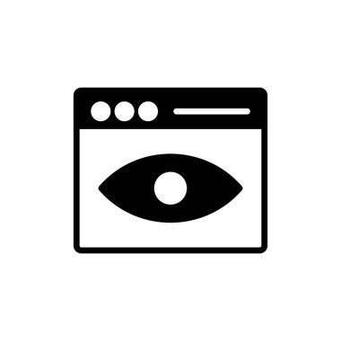 Basit web arayüzü simgesi, vektör illüstrasyonu