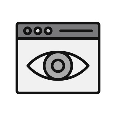 Basit web arayüzü simgesi, vektör illüstrasyonu