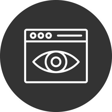 Basit web arayüzü simgesi, vektör illüstrasyonu