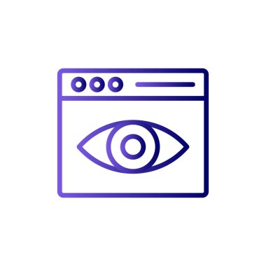 Basit web arayüzü simgesi, vektör illüstrasyonu