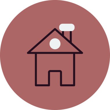 ev basit simgesi, vektör çizim